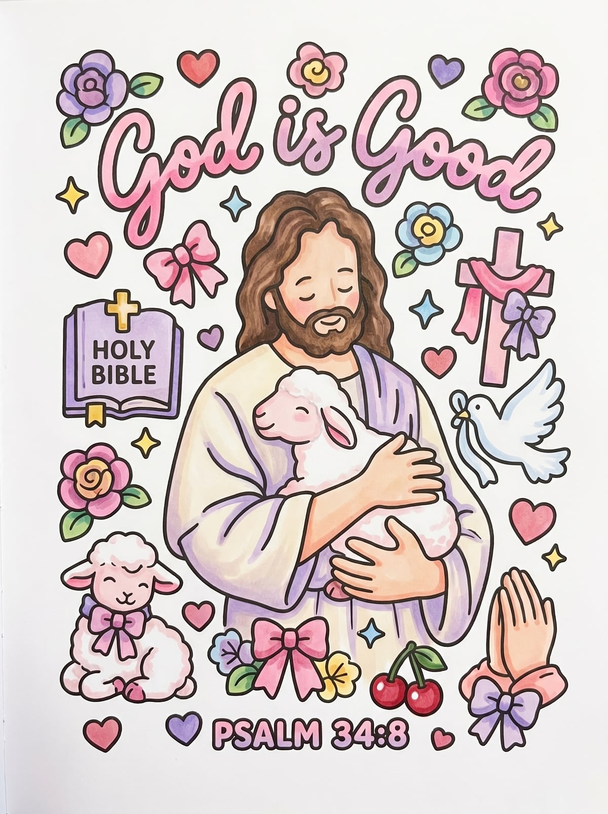 Bows & Bibles colored example