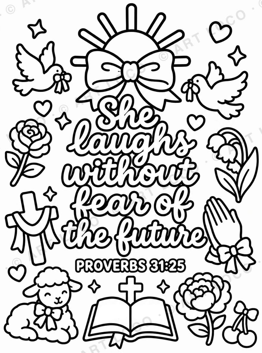 Bows & Bibles sample page